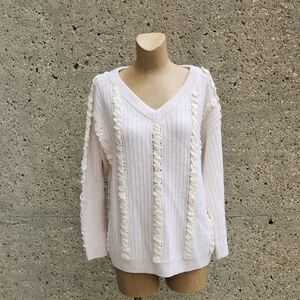 Club Monaco white chunky knit sweater